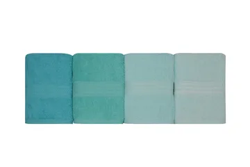Hobby Handduk 50x90 cm 4-pack - Blå/Flerfärgad - Textilier & mattor - Badrumstextilier - Handduk