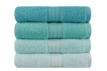 Hobby Handduk 50x90 cm 4-pack - Blå/Flerfärgad - Textilier & mattor - Badrumstextilier - Handduk