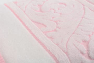 HOBBY Handduk Set om 2 Vit/Rosa - Textilier & mattor - Badrumstextilier - Handduk
