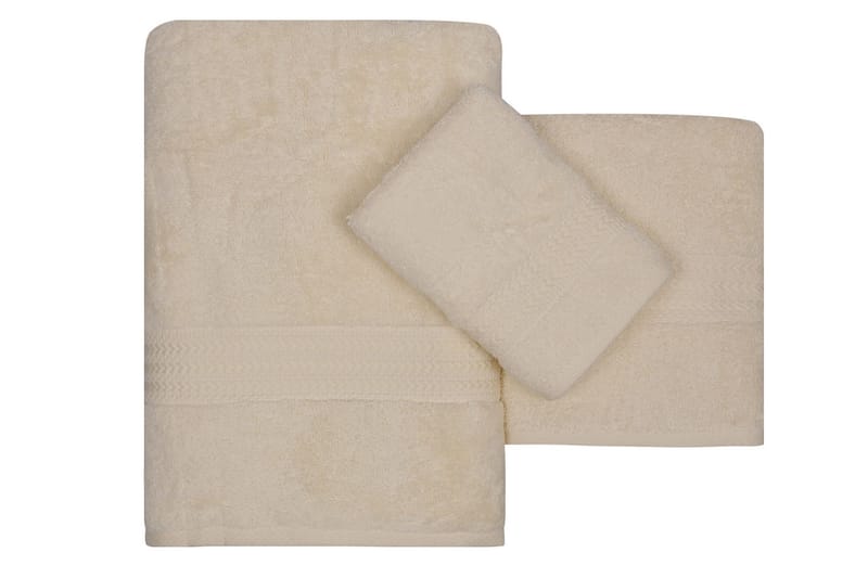 Hobby Handduk Set om 3 - Creme - Textilier & mattor - Badrumstextilier