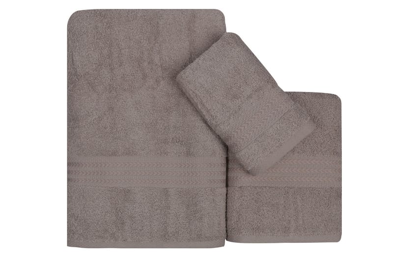 Hobby Handduk Set om 3 - Grå - Textilier & mattor - Badrumstextilier