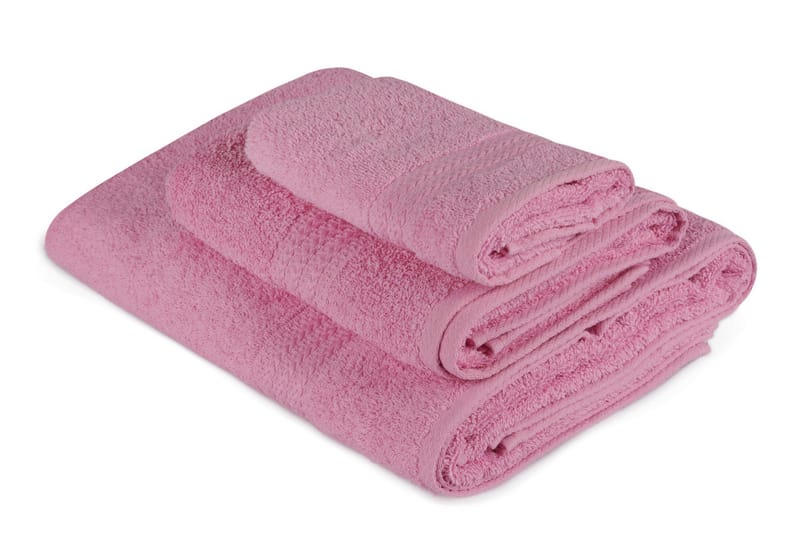 Hobby Handduk Set om 3, Rosa