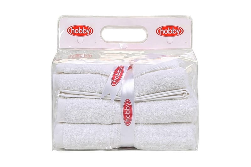 HOBBY Handduk Set om 3 Vit - Textilier & mattor - Badrumstextilier