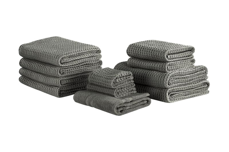 LORDELO Handduksset 11-pack Grå - Textilier & mattor - Badrumstextilier - Handduk