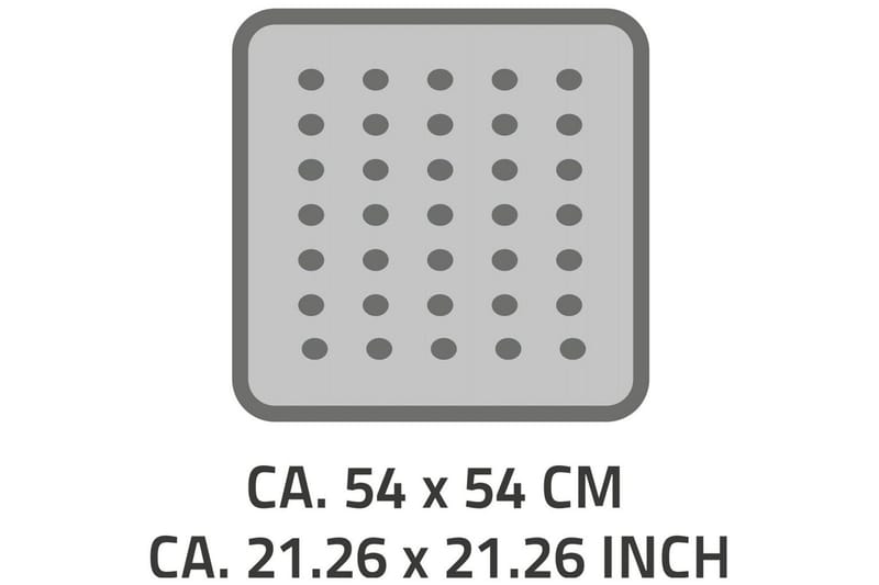 RIDDER Halkfri duschmatta Playa 54x54 blå 68403 - Badrumstextilier