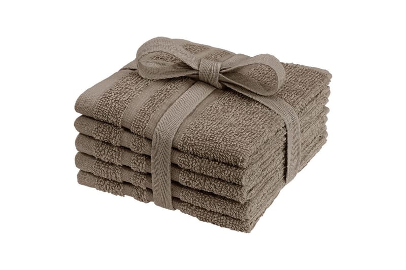 Tvättlappar Basic 25 x 25 cm, Brun