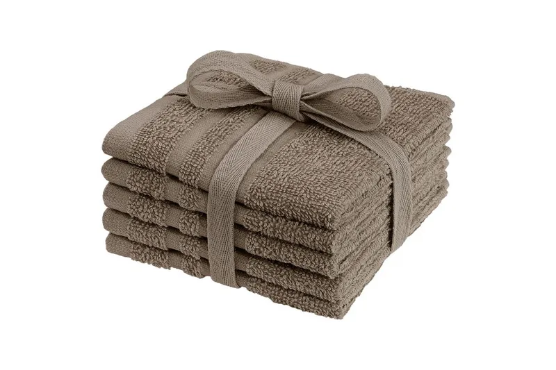 Tvättlappar Basic 25 x 25 cm, Brun