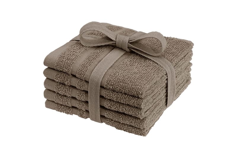 Tvättlappar Basic 25 x 25 cm, Brun