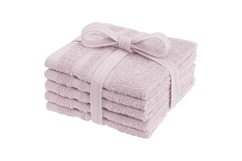 Tvättlappar Basic 25 x 25 cm - Rosa - Textilier & mattor - Badrumstextilier - Handduk
