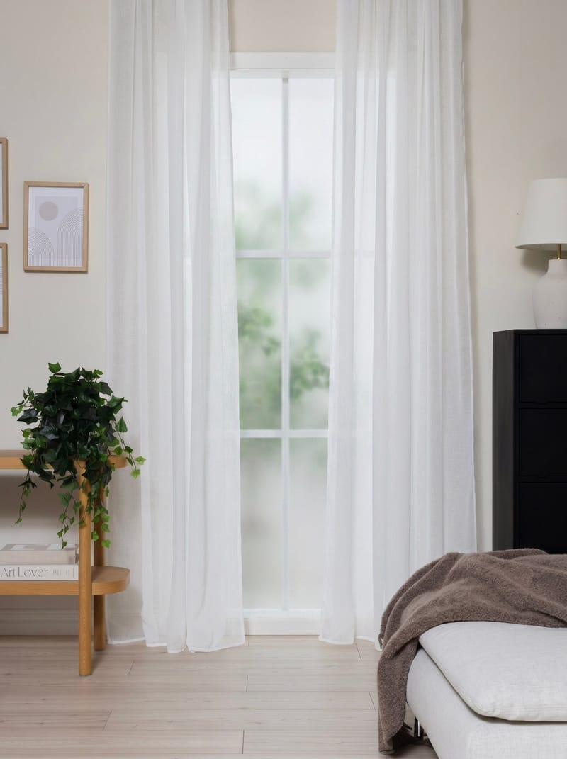 Gardin Alice 140x250 cm - Crème - Textilier & mattor - Gardiner & gardinupphängning