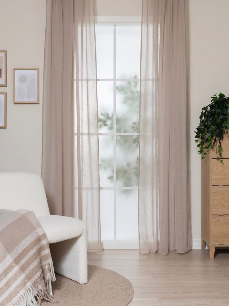 Gardin Alice 140x250 cm - Linne - Textilier & mattor - Gardiner & gardinupphängning