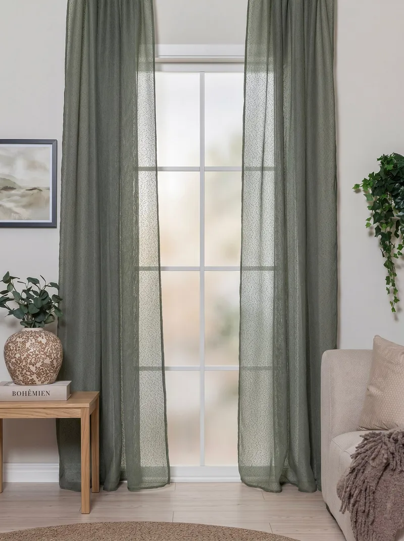 Gardin Alma 140x250 cm - Emerald Green - Textilier & mattor - Gardiner & gardinupphängning - Gardinlängd - Hällängd