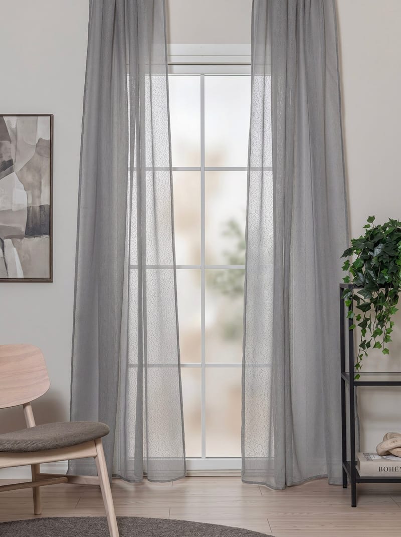 Gardin Alma 140x250 cm - Grey - Textilier & mattor - Gardiner & gardinupphängning - Gardinlängd - Hällängd