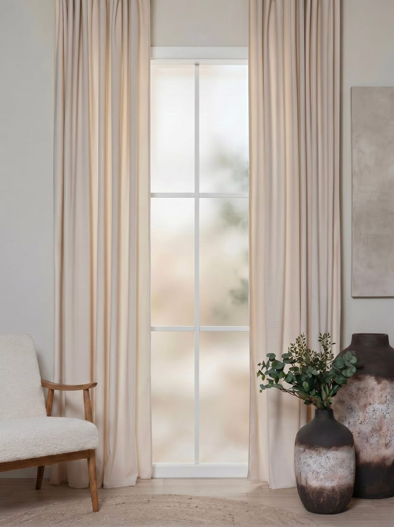 Gardin Elsa 140x250 cm - Creme - Textilier & mattor - Gardiner & gardinupphängning - Gardinlängd - Veckbandslängd