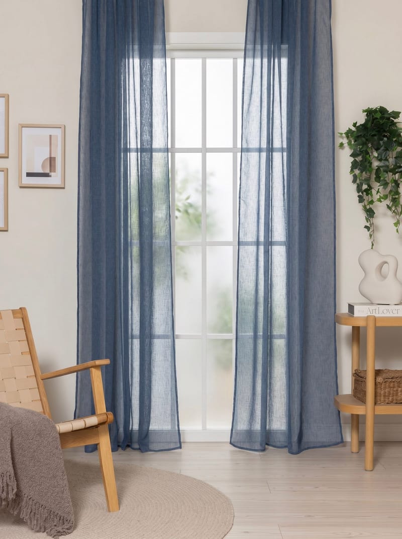 Gardin Felicia 140x240 cm - Royal Blue - Textilier & mattor - Gardiner & gardinupphängning