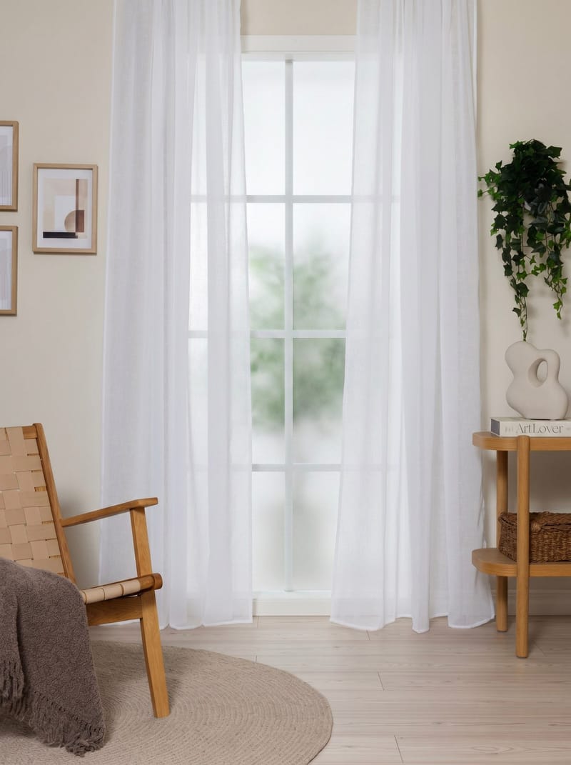 Gardin Felicia 140x240 cm - White - Textilier & mattor - Gardiner & gardinupphängning