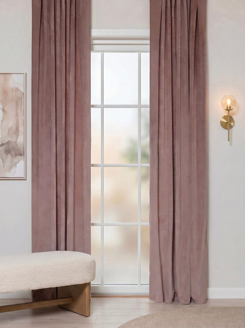 Gardin Saga 140x240 cm - Dusty Pink - Textilier & mattor - Gardiner & gardinupphängning