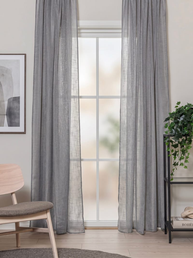 Gardin Stella 140x250 cm - Grey - Textilier & mattor - Gardiner & gardinupphängning