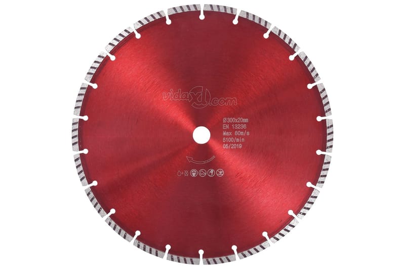 Diamantklinga med Turbo Steel 300 mm - Röd - Gardiner & gardinupphängning