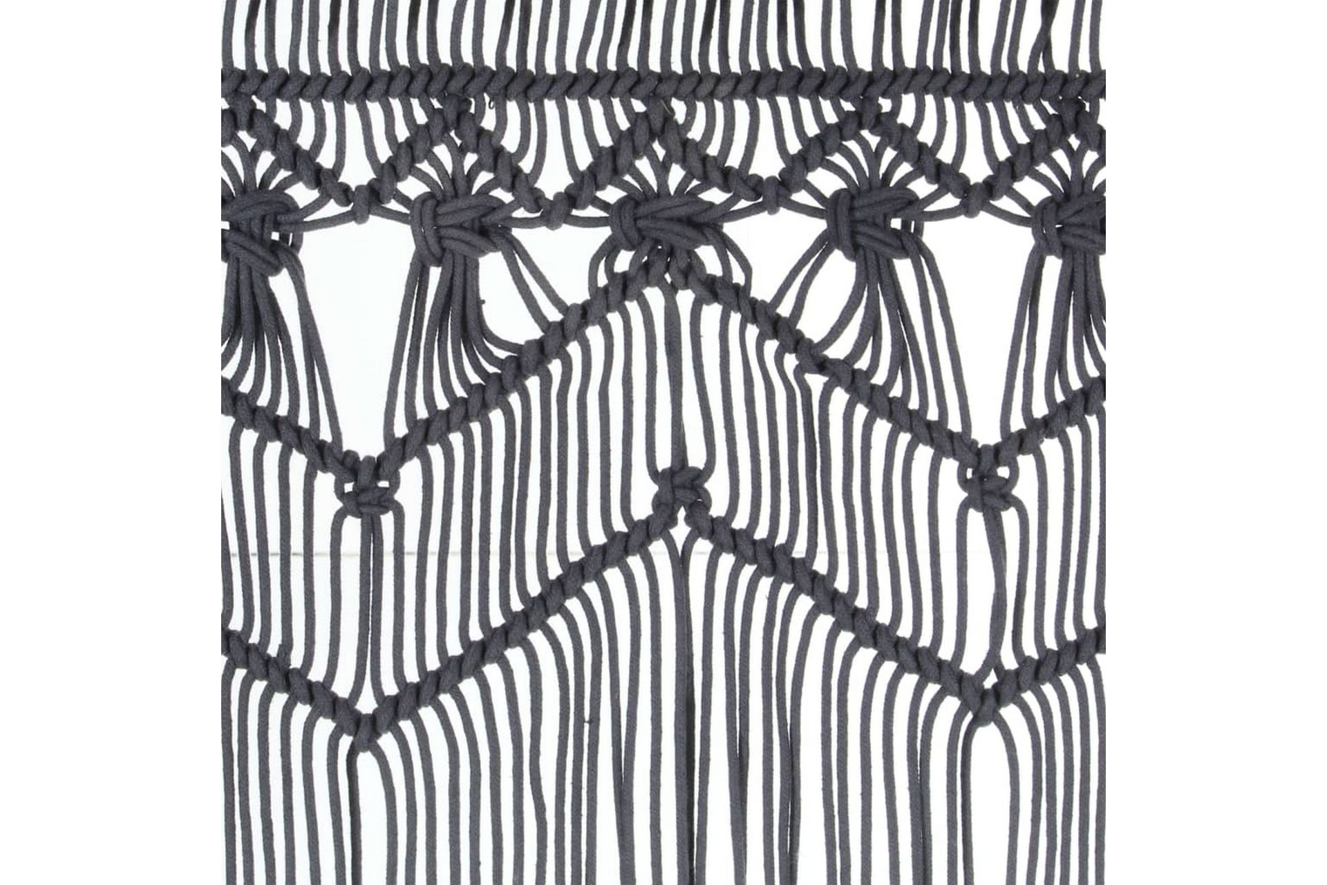Atmosphera - Visillo de macramé de algodón - marfil 140 x 260 cm