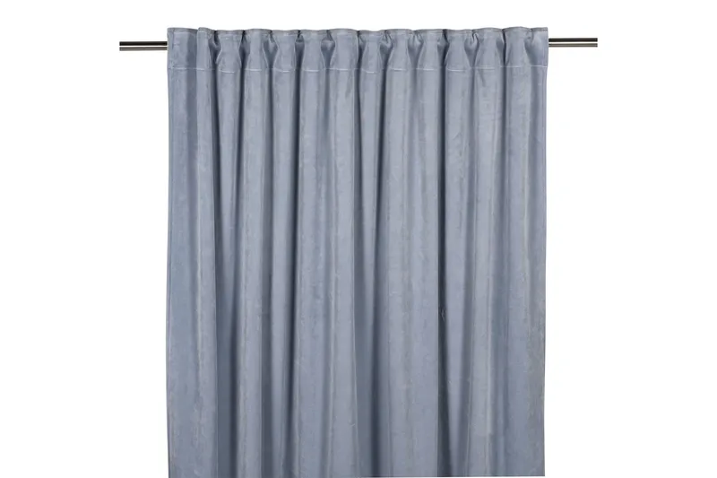 Sameta Sammetsgardin Multibandslängd 2-pack 240 cm - Denim - Textilier & mattor - Gardiner & gardinupphängning - Gardinlängd - Hanklängd