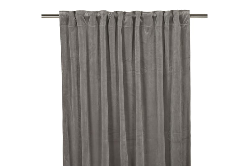 VELUDO Sammetsgardin Multibandslängd 2-pack 280 Grå - Textilier & mattor - Gardiner & gardinupphängning - Gardinlängd - Hanklängd