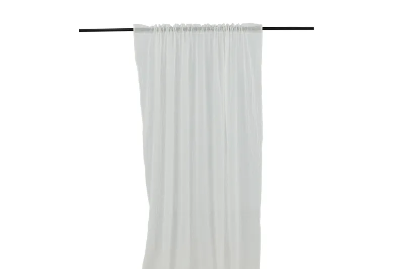 Elena Gardin 135x240 cm - Vit - Textilier & mattor - Gardiner & gardinupphängning - Gardinlängd - Kanallängd