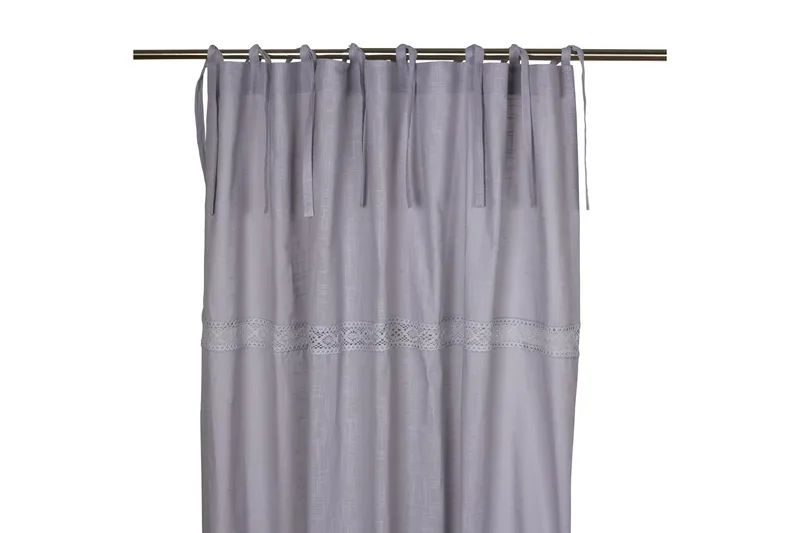 Capasin Knytgardin 2-pack 240 cm - Grå - Textilier & mattor - Gardiner & gardinupphängning - Gardinlängd - Knytbandslängd