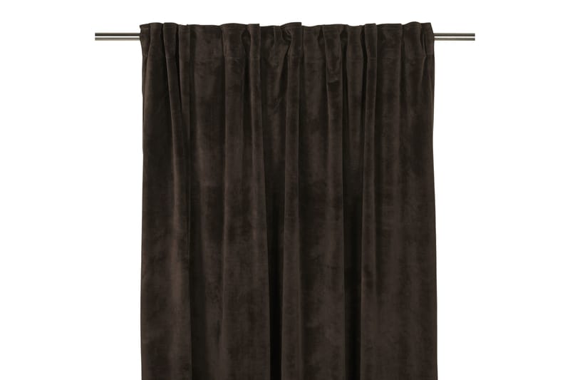 VELUDO Sammetsgardin Multibandslängd 2-pack 280 Kaffe - Hanklängd