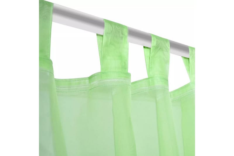 Genomskinlig gardin 140x225 cm 2-pack Apple Green - Grön - Panelgardin - Gardiner & gardinupphängning