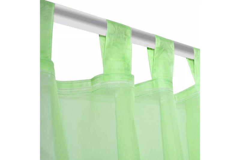 Genomskinlig gardin 140x225 cm 2-pack Apple Green - Grön - Textilier & mattor - Gardiner & gardinupphängning - Panelgardin