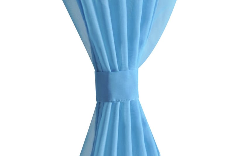 Genomskinlig gardin 140x225 cm 2-pack Turkos - Textilier & mattor - Gardiner & gardinupphängning - Panelgardin