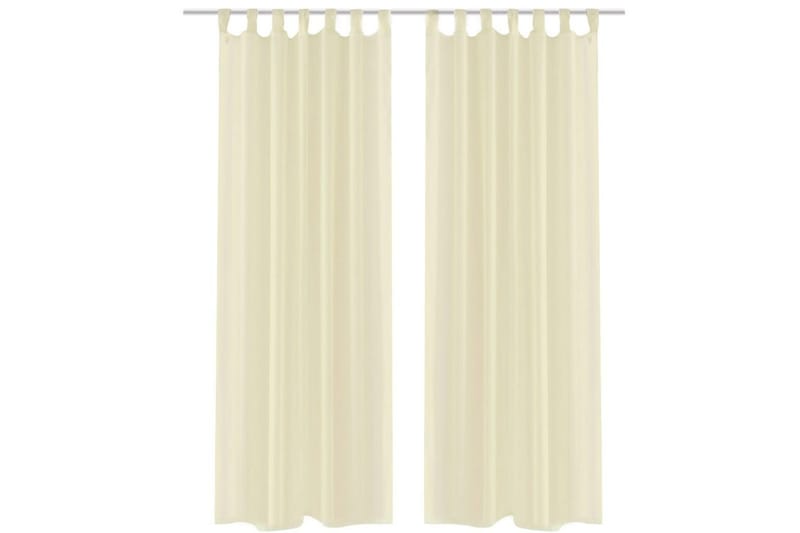 Genomskinlig gardin 140x225 cm 2-pack Creme - Textilier & mattor - Gardiner & gardinupphängning - Panelgardin