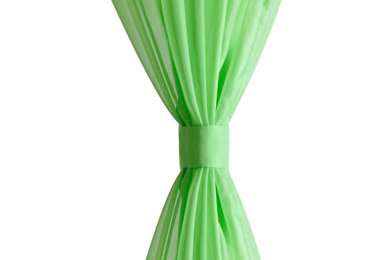 Genomskinlig gardin 140x225 cm 2-pack Apple Green - Grön - Textilier & mattor - Gardiner & gardinupphängning - Panelgardin