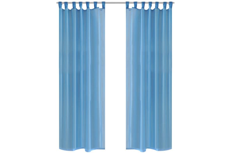 Genomskinlig gardin 140x225 cm 2-pack Turkos - Textilier & mattor - Gardiner & gardinupphängning - Panelgardin