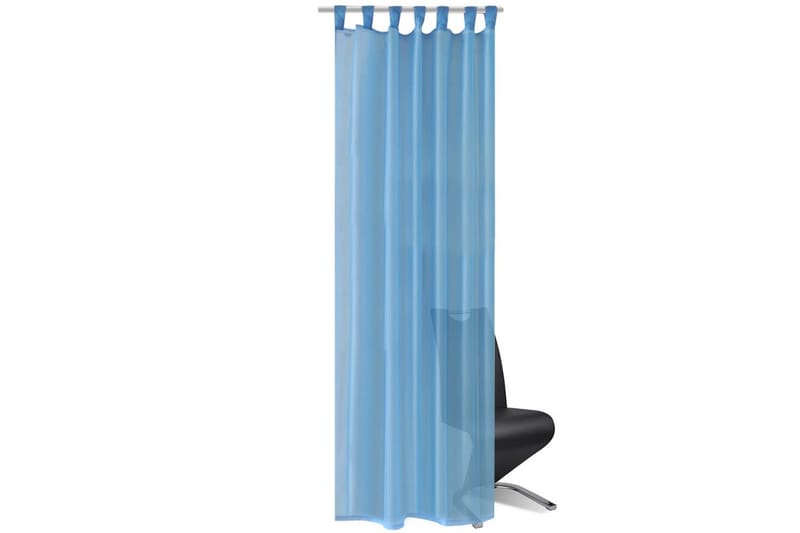 Genomskinlig gardin 140x225 cm 2-pack Turkos - Textilier & mattor - Gardiner & gardinupphängning - Panelgardin