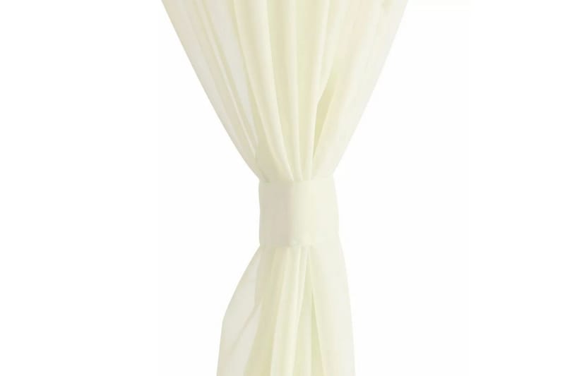 Genomskinlig gardin 140x225 cm 2-pack Creme - Textilier & mattor - Gardiner & gardinupphängning - Panelgardin