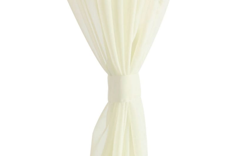 Genomskinlig gardin 140x245 cm 2-pack Beige Creme - Textilier & mattor - Gardiner & gardinupphängning - Panelgardin