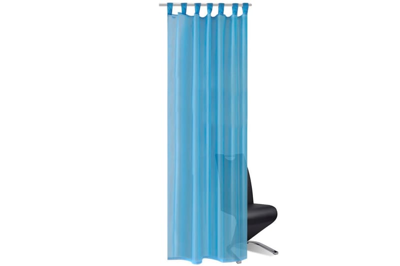 Genomskinlig gardin 140x245 cm 2-pack Turkos - Textilier & mattor - Gardiner & gardinupphängning - Panelgardin