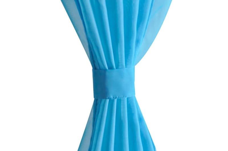 Genomskinlig gardin 140x245 cm 2-pack Turkos - Textilier & mattor - Gardiner & gardinupphängning - Panelgardin