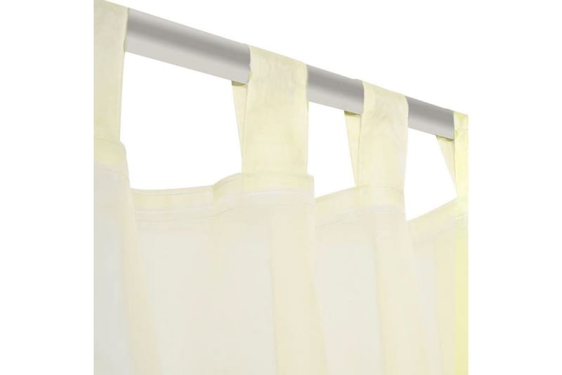 Genomskinlig gardin 140x245 cm 2-pack Beige Creme - Textilier & mattor - Gardiner & gardinupphängning - Panelgardin