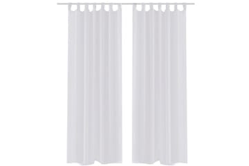 Genomskinlig vit gardin 140x175 cm 2-pack