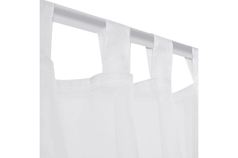 Genomskinlig vit gardin 140x225 cm 2-pack - Panelgardin - Gardiner & gardinupphängning