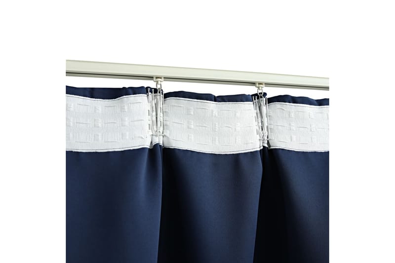 Mörkläggningsgardin med krokar blå 290x245 cm - Textilier & mattor - Gardiner & gardinupphängning