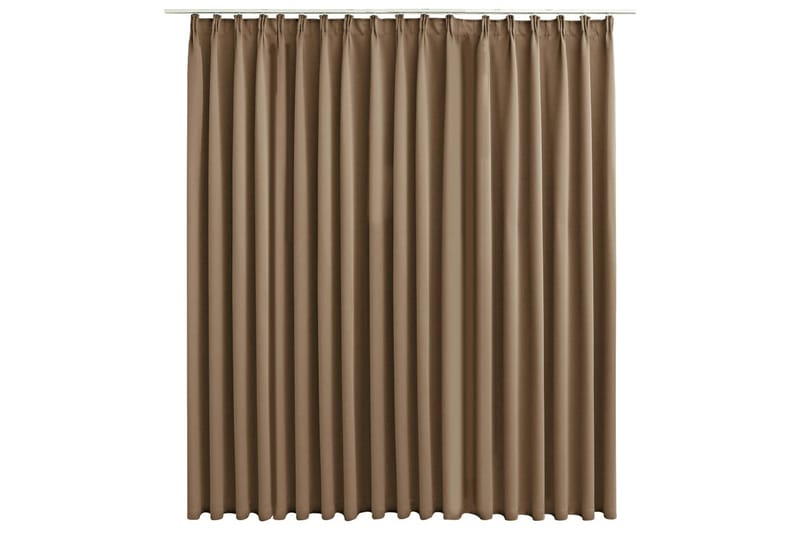 Mörkläggningsgardin med krokar taupe 290x245 cm - Gardiner & gardinupphängning