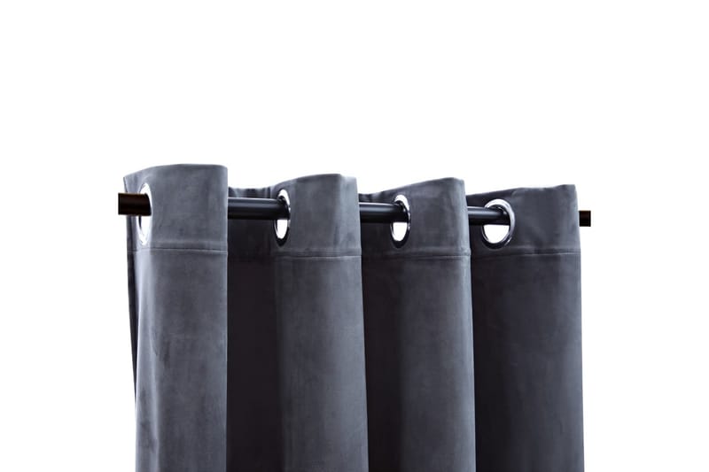 Mörkläggningsgardin med metallringar sammet 290x245 cm - Textilier & mattor - Gardiner & gardinupphängning