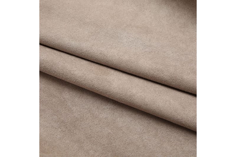 Mörkläggningsgardiner med krokar 2 st taupe 140x175 cm - Textilier & mattor - Gardiner & gardinupphängning