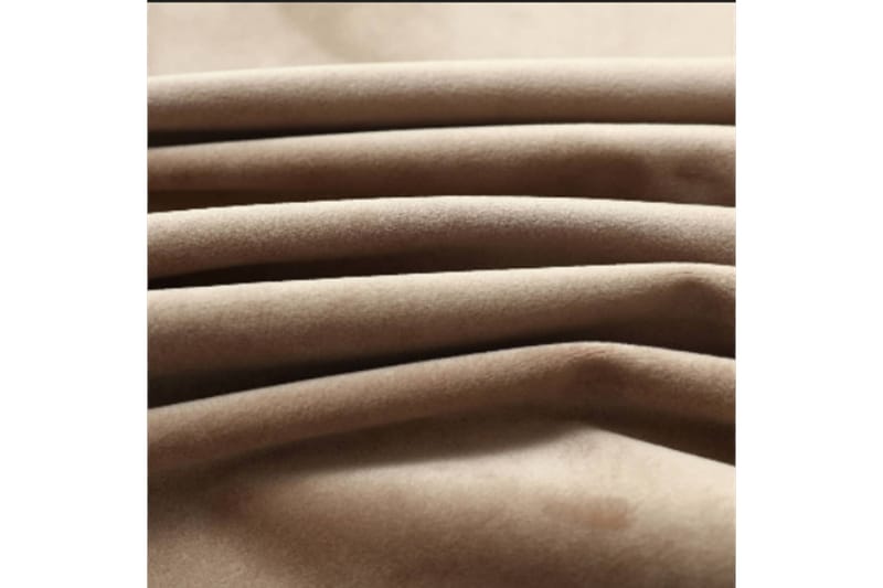 Mörkläggningsgardiner med ringar 2 st beige sammet 140x245 c - Textilier & mattor - Gardiner & gardinupphängning