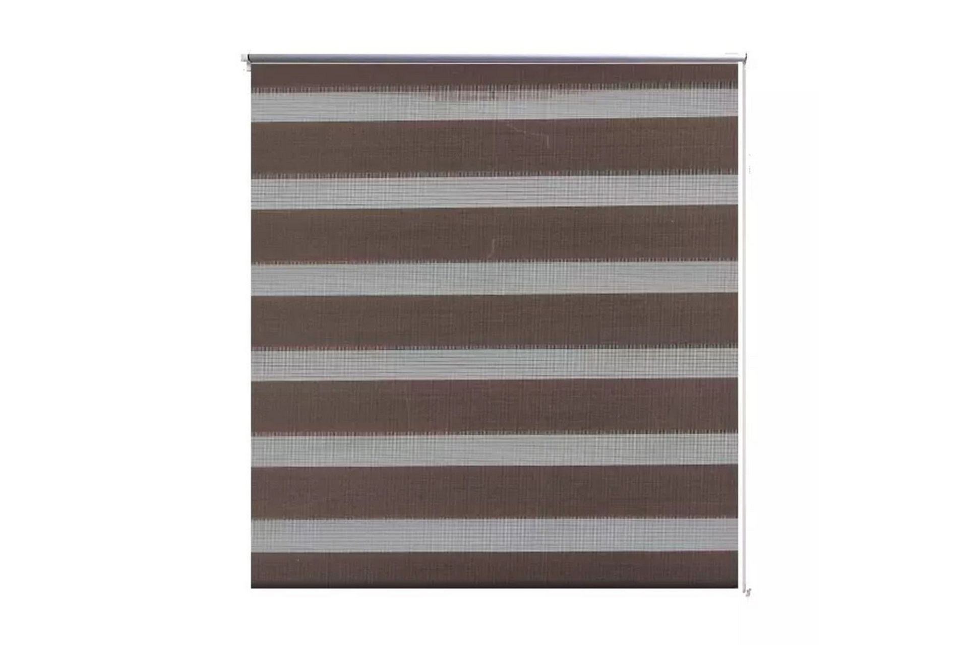 Rullgardin randig brun 120 x 175 cm transparent - Brun