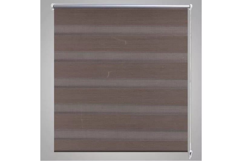Rullgardin randig brun 120 x 175 cm transparent - Brun - Textilier & mattor - Gardiner & gardinupphängning - Rullgardin
